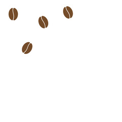scattered coffee beans vector