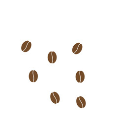 scattered coffee beans vector