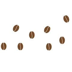 scattered coffee beans vector