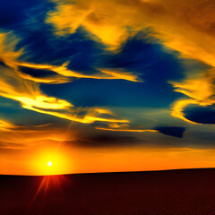 Obraz premium sunset in the desert