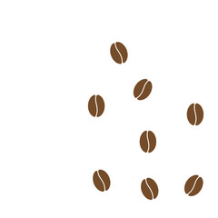 scattered coffee beans vector