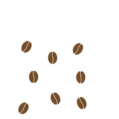 scattered coffee beans vector