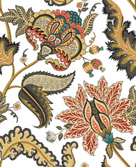 Indian floral seamless pattern. Chintz.