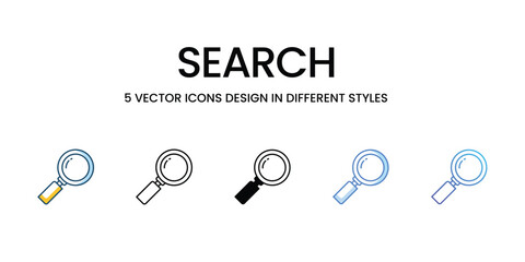 School location Icon Design in Five style with Editable Stroke. Line, Solid, Flat Line, Duo Tone Color, and Color Gradient Line. Suitable for Web Page, Mobile App, UI, UX and GUI design.
