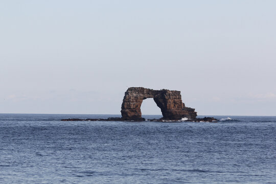The Darwin Arch, the famous landmark of the Galapagos archipelago, before it collapsed by erosion on 17 May 2021 in all its beauty and fascination.
