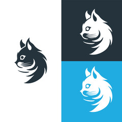 A Cat Logo Template Design Vector, an Emblem, a Design Concept, a Creative Symbol, an Icon.