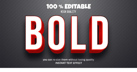 Bold editable text effect