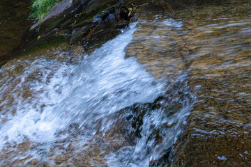 Waterfall in a forest of Catalonia in a natural park