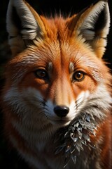 Fototapeta premium Eyes of the Wilderness: A Striking Visual Tribute to the Elegance of Foxes