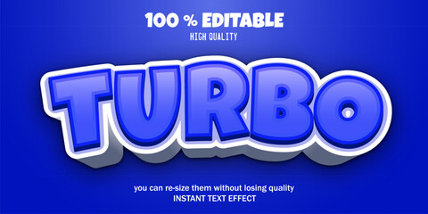 Turbo editable text effect