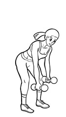 girl weight training workout  sport