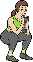 girl weight training workout  sport 