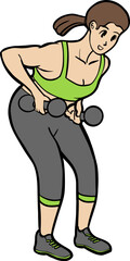 girl weight training workout  sport 