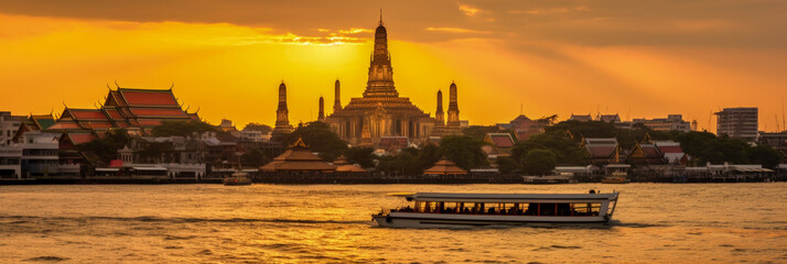 Bangkok panoramic view Thailand - Generative AI
