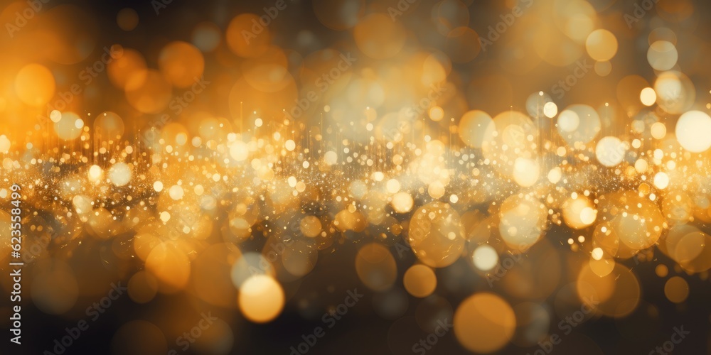 Aufkleber a gold abstract bokeh background. generative ai image aig30.