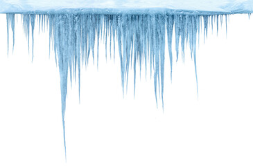 Icicles, isolated from the background, isolated object.  - obrazy, fototapety, plakaty
