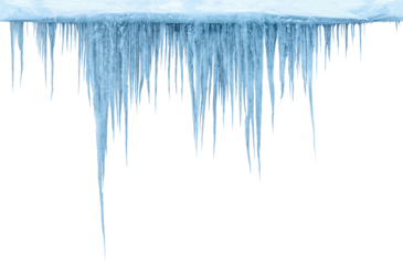 Icicles, isolated from the background, isolated object. 