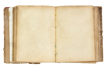 open old book isolated with clipping path for mockup
