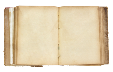open old book isolated with clipping path for mockup