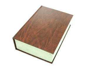 leather hardcover book isolated with clipping path for mockup