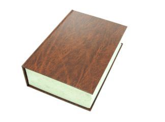 leather hardcover book isolated with clipping path for mockup