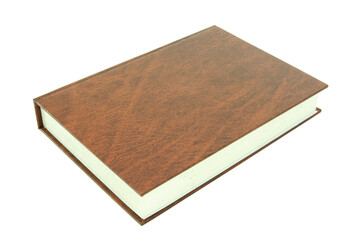 leather hardcover book isolated with clipping path for mockup