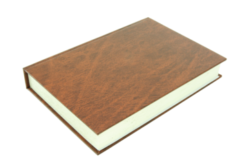 leather hardcover book isolated with clipping path for mockup