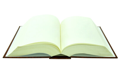 Open blank book isolated with clipping path for mockup