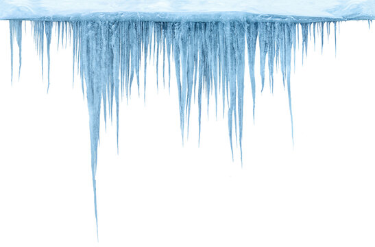 Icicles, isolated from the background, isolated object. 