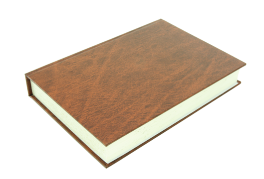 leather hardcover book isolated with clipping path for mockup