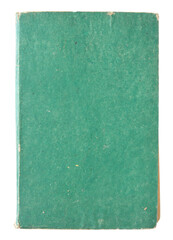 old green book pages isolated with clipping path for mockup