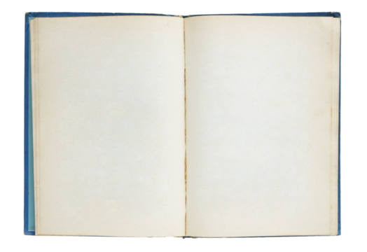 open old book isolated with clipping path for mockup