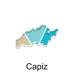 Map of Capiz modern design, Philippines map illustration vector Design Template