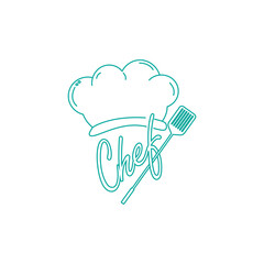 logo icon chef vector design