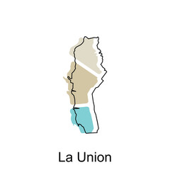 Map of La Union modern design, Philippines map illustration vector Design Template