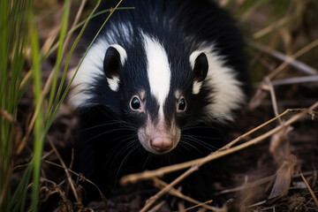 Naklejka premium Skunk in the wild