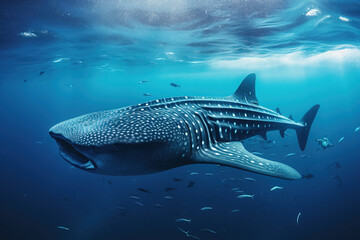 Whale shark swimming in the ocean