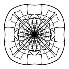 Decorative doodle ornament. Vector illustration.