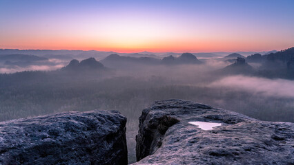 sunrise in the mountains
