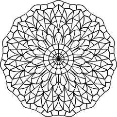 Circular mandala pattern. Decorative doodle ornament in ethnic style.