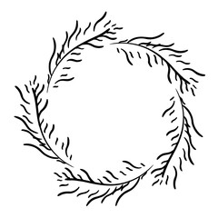 Doodle frame. Graphic vector design element.