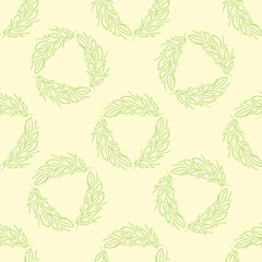 Seamless decorative pattern with abstract mandala ornaments.