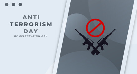 Anti Terrorism Day Celebration Vector Design Illustration for Background, Poster, Banner, Advertising, Greeting Card