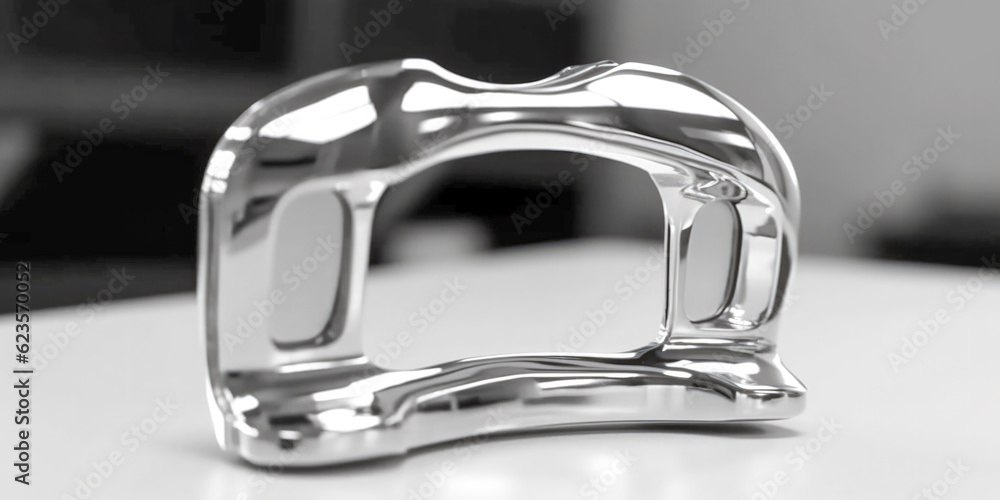 Poster closeup of a metal object - generative ai