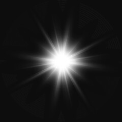 Vector transparent sunlight special lens flare light effect. Bright beautiful star. Light from the rays.	
