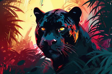 panther in the jungle