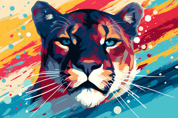 colorful puma