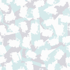 Vector multicolor seamless pattern from green, white, gray blots. Free form abstract spots