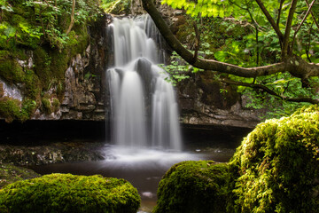 Fototapeta na wymiar Gastack Beck Waterfall 1, Dent, Cumbria, England