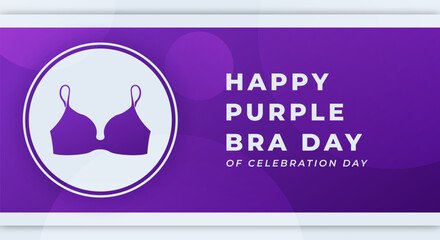 Purple Bra Day Celebration Vector Design Illustration for Background, Poster, Banner, Advertising, Greeting Card